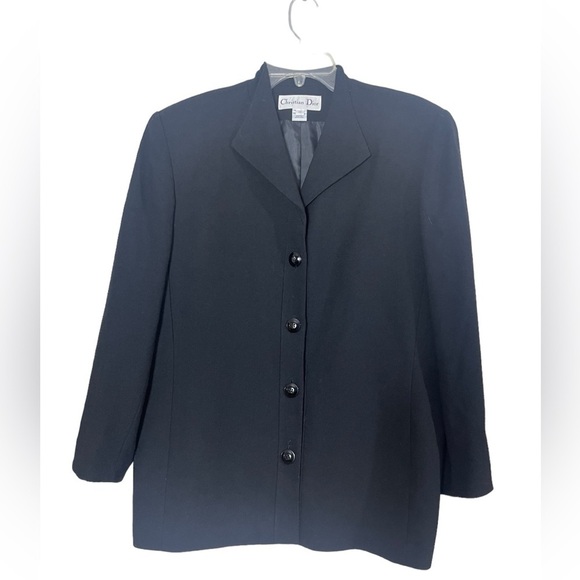 Christian Dior Black Wool jacket. Size 16 GUC - Picture 1 of 11
